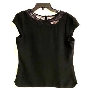 LOFT Laced Collar Top